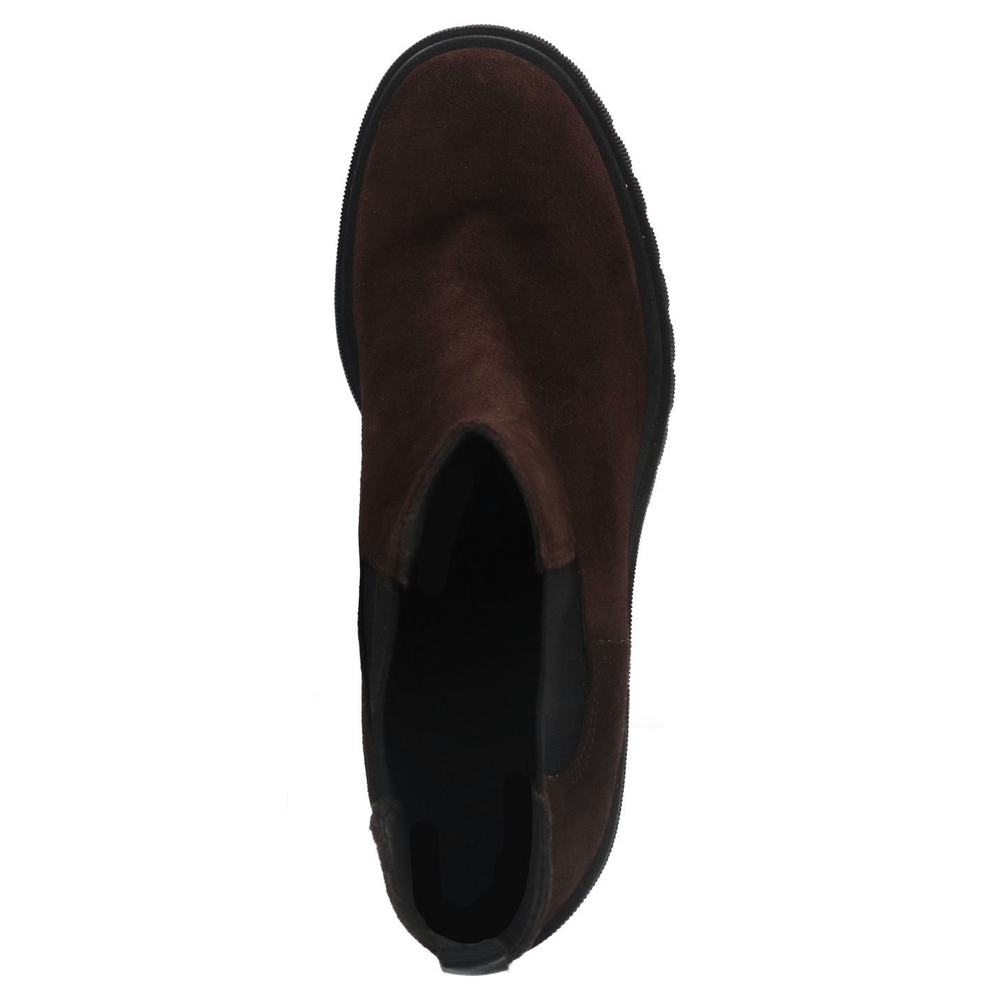 Bruine suède chelsea boots met hak