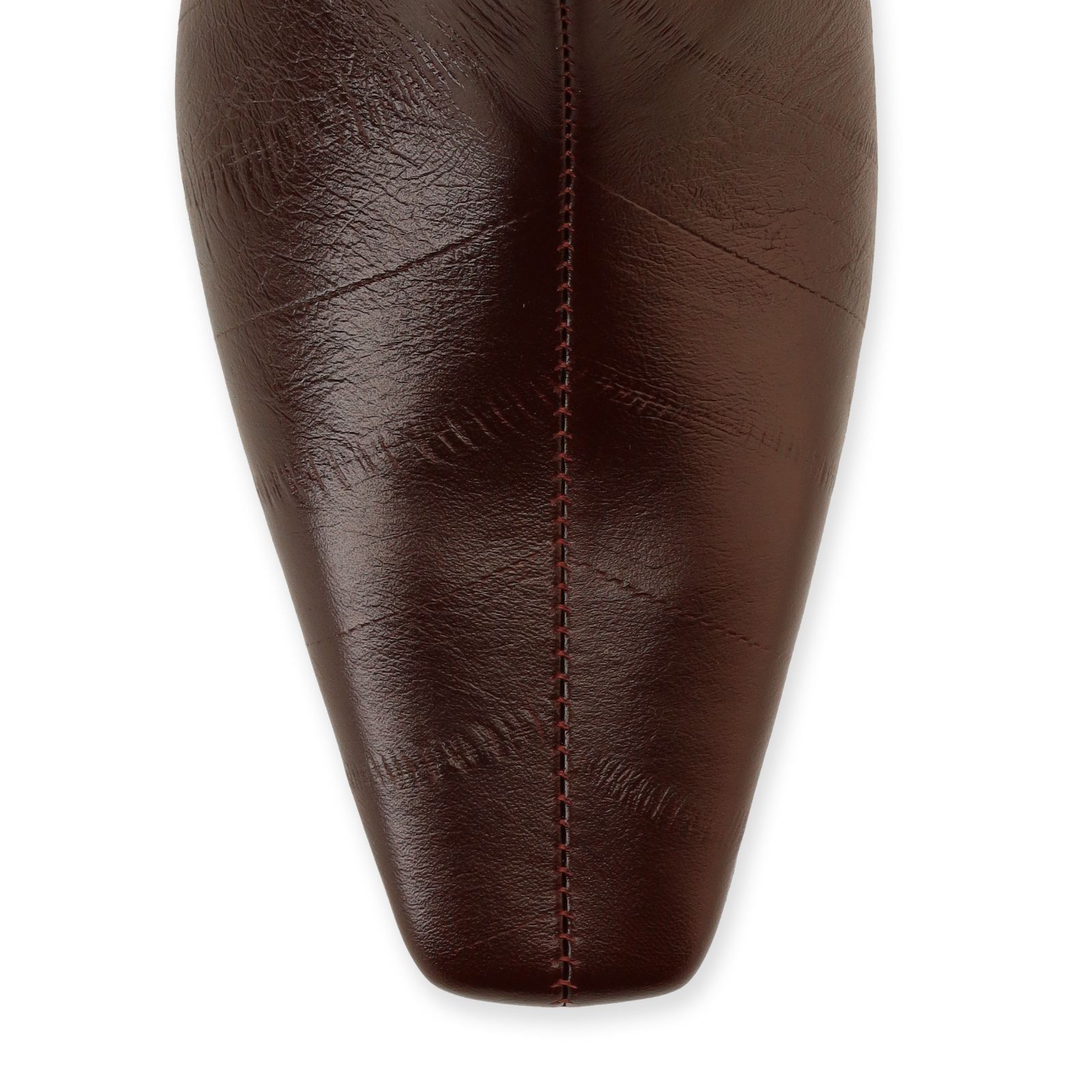 Burgundy leren enkellaarsjes met hak