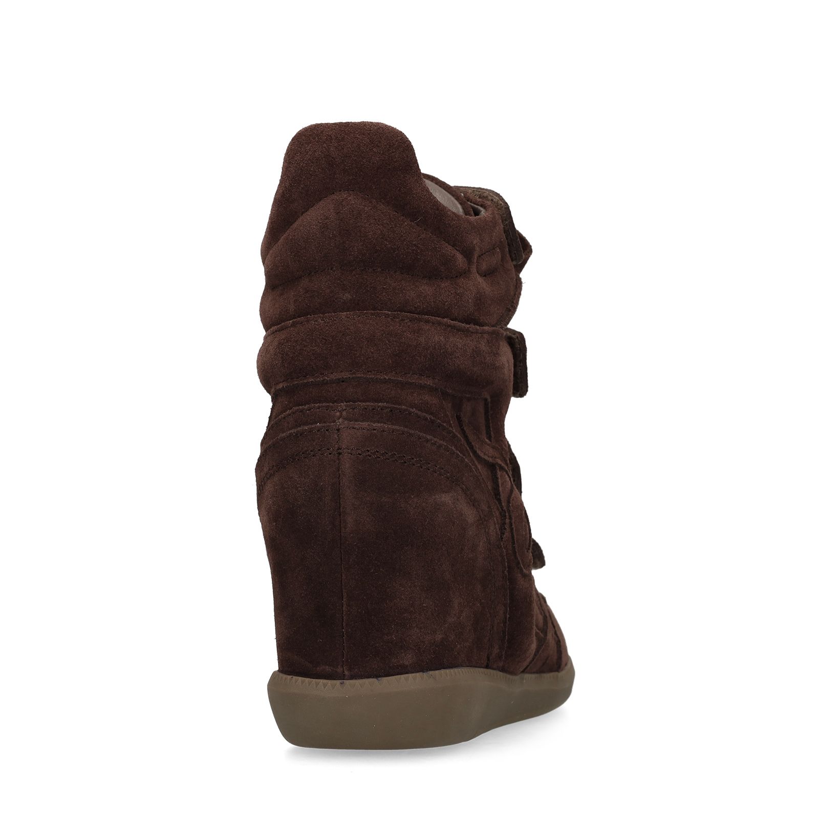 Bordeaux suède sneakers met sleehak