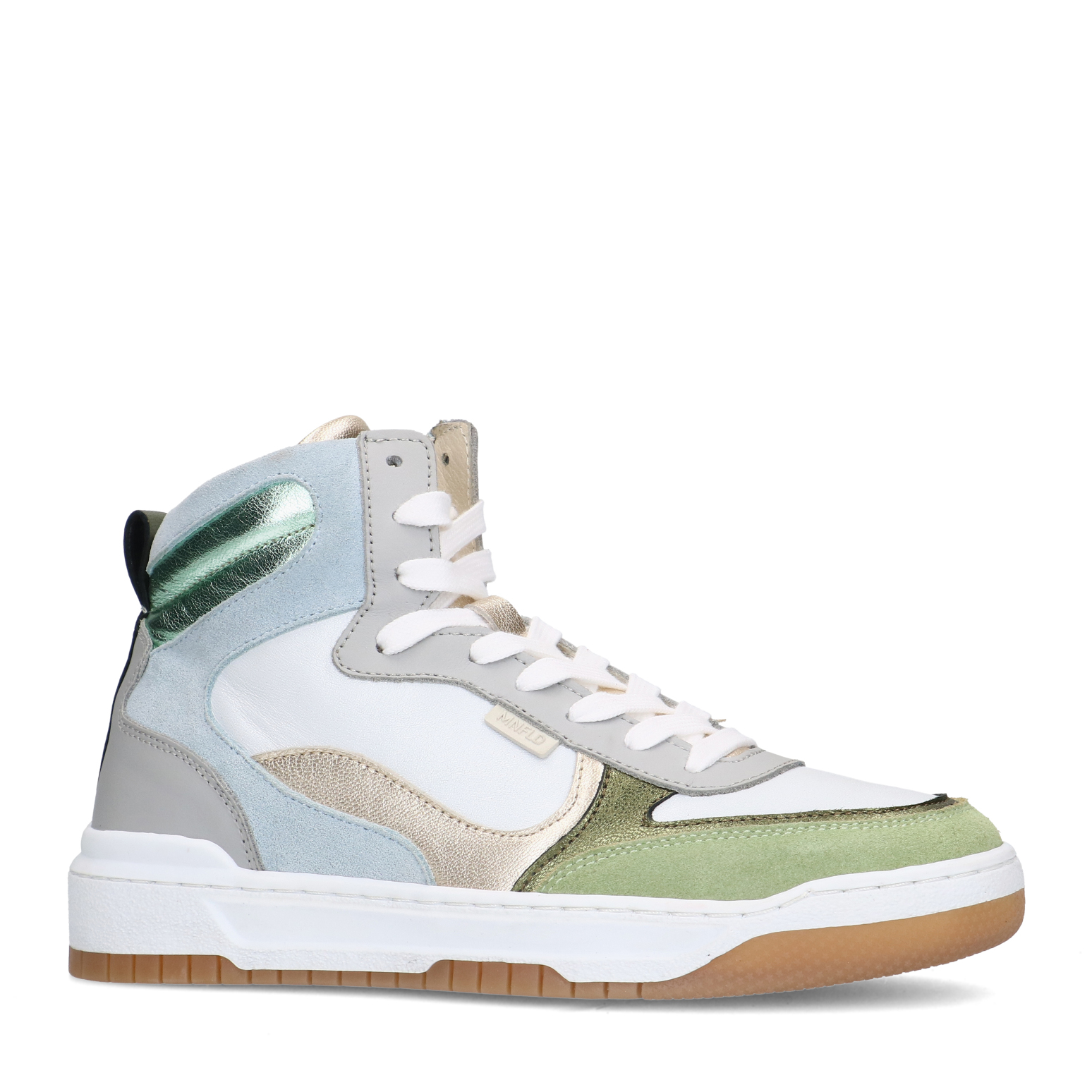 Groene leren hoge sneakers Hoge sneakers Manfield Manfield