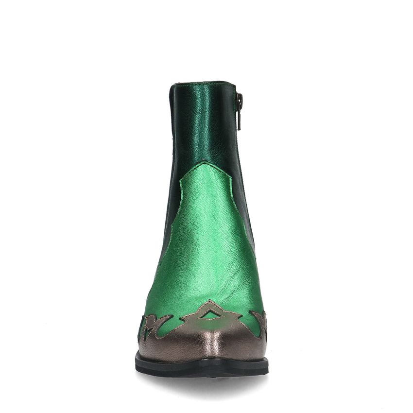 Groene metallic leren cowboy laarzen