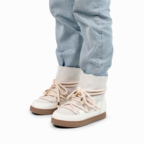 Off white leren veterboots