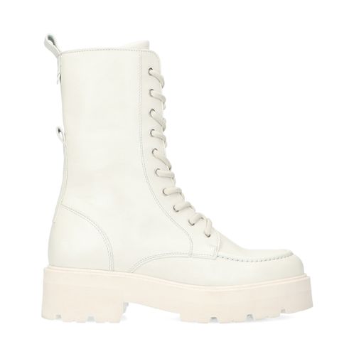 Offwhite Schnürboots mit chunky Sohle