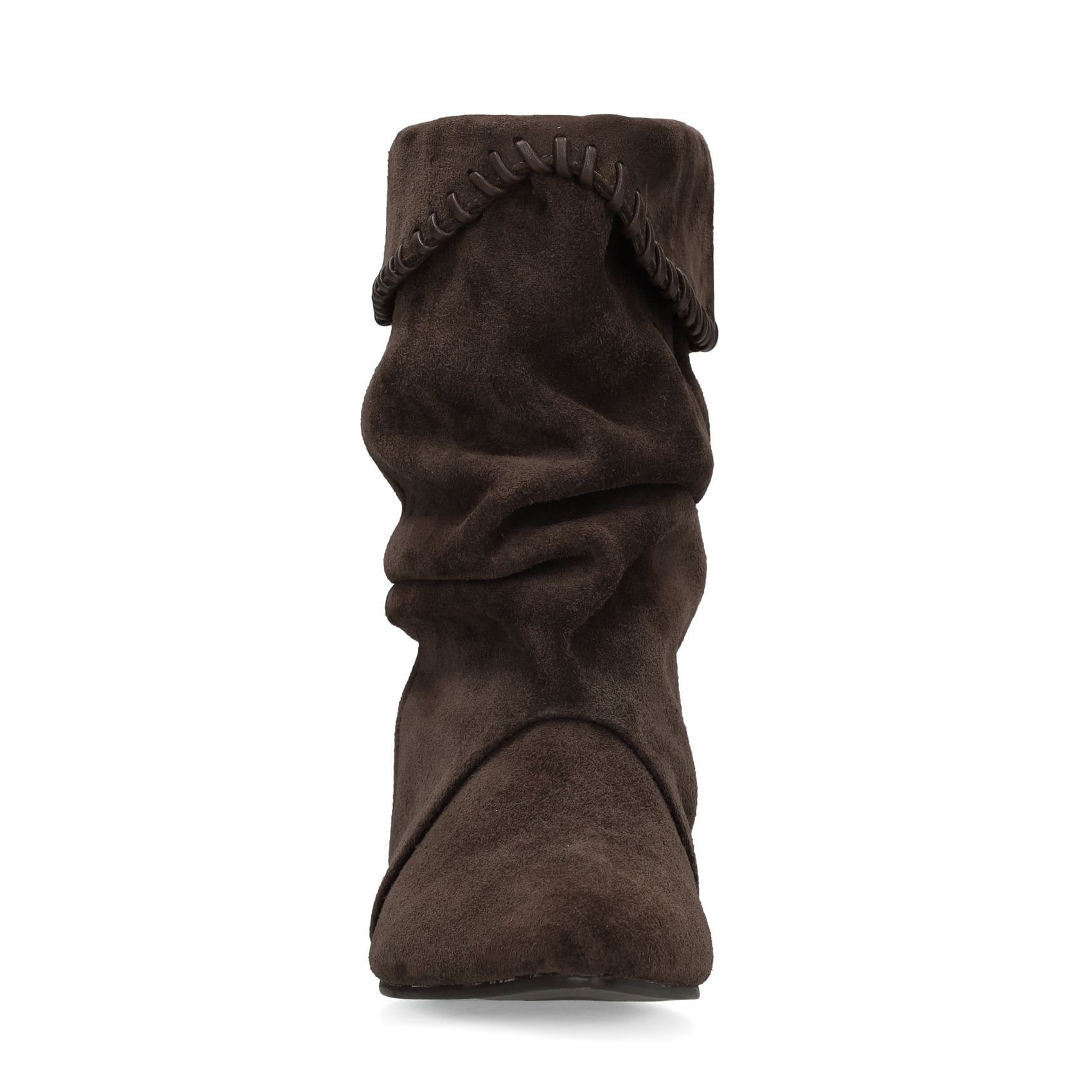 Taupe suède enkellaarsjes