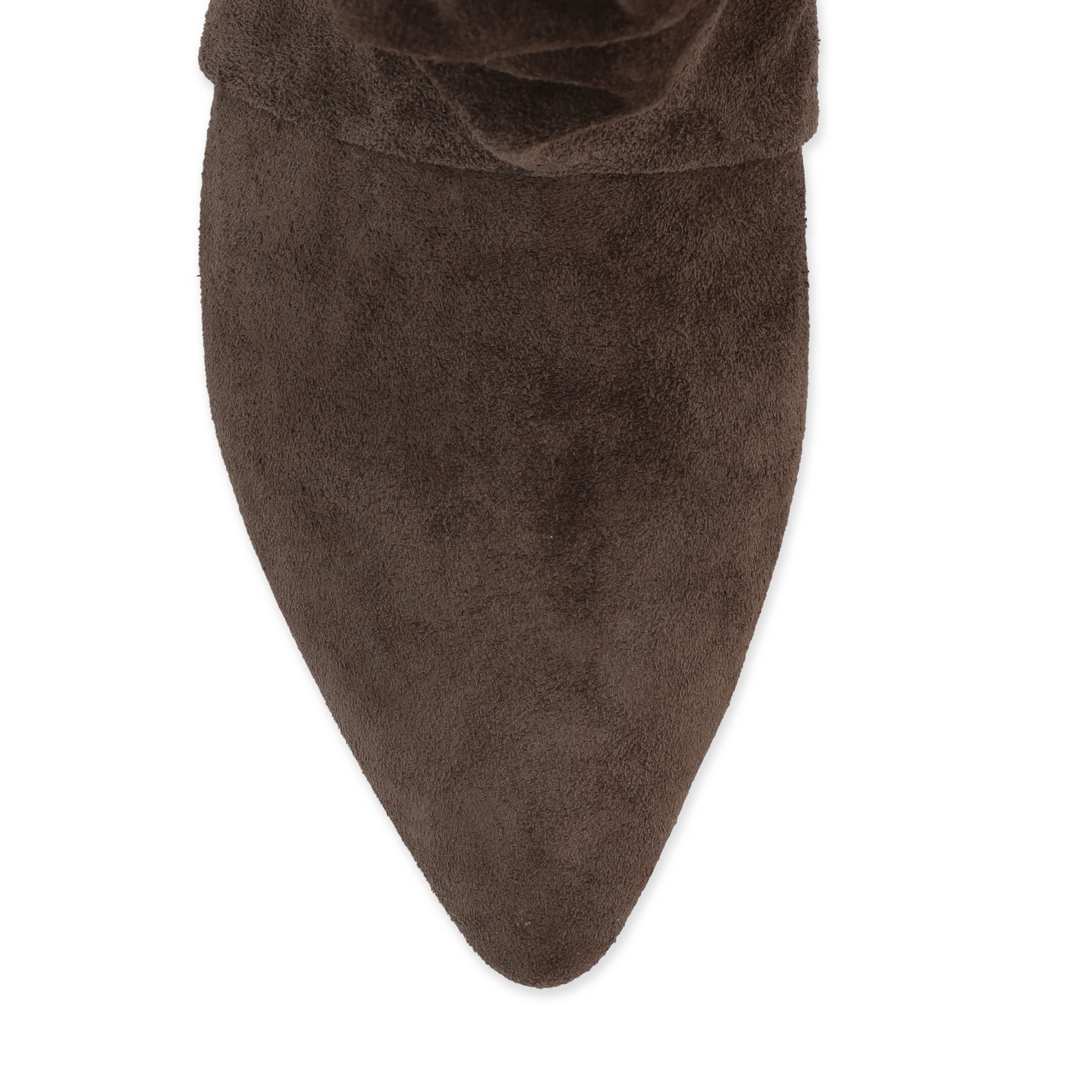 Taupe suède enkellaarsjes