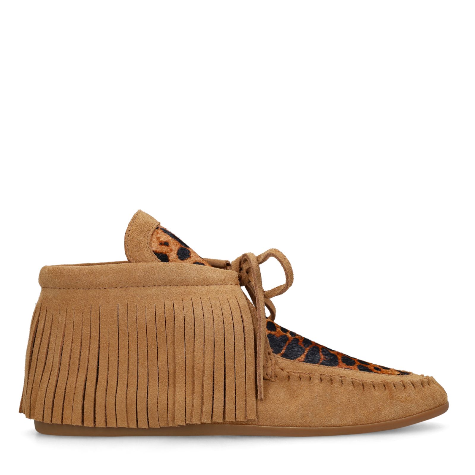 Cognacfarbene Velourslederschuhe