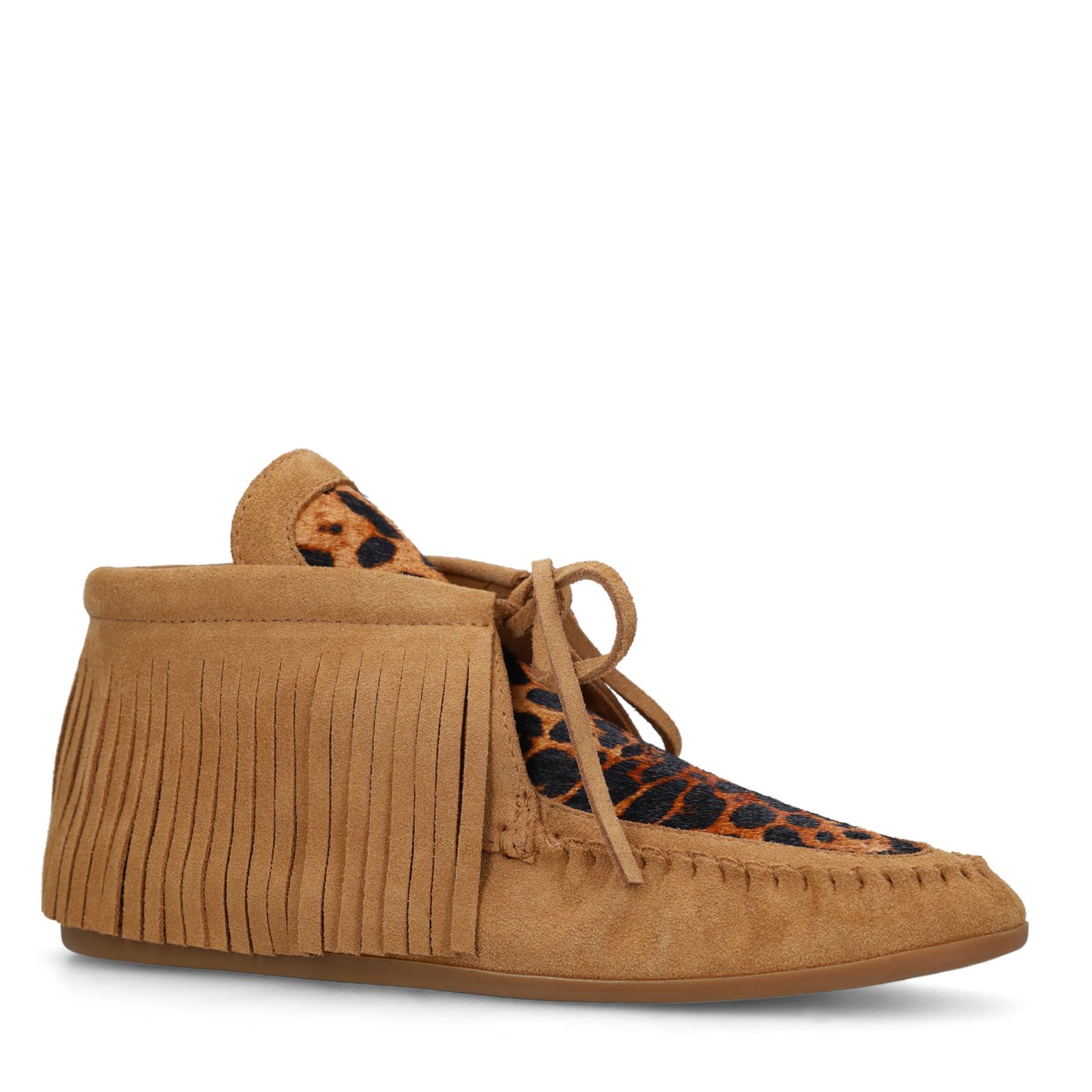 Cognacfarbene Velourslederschuhe