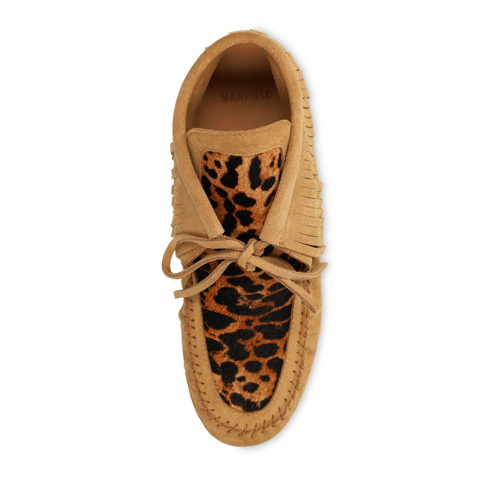 Cognacfarbene Velourslederschuhe
