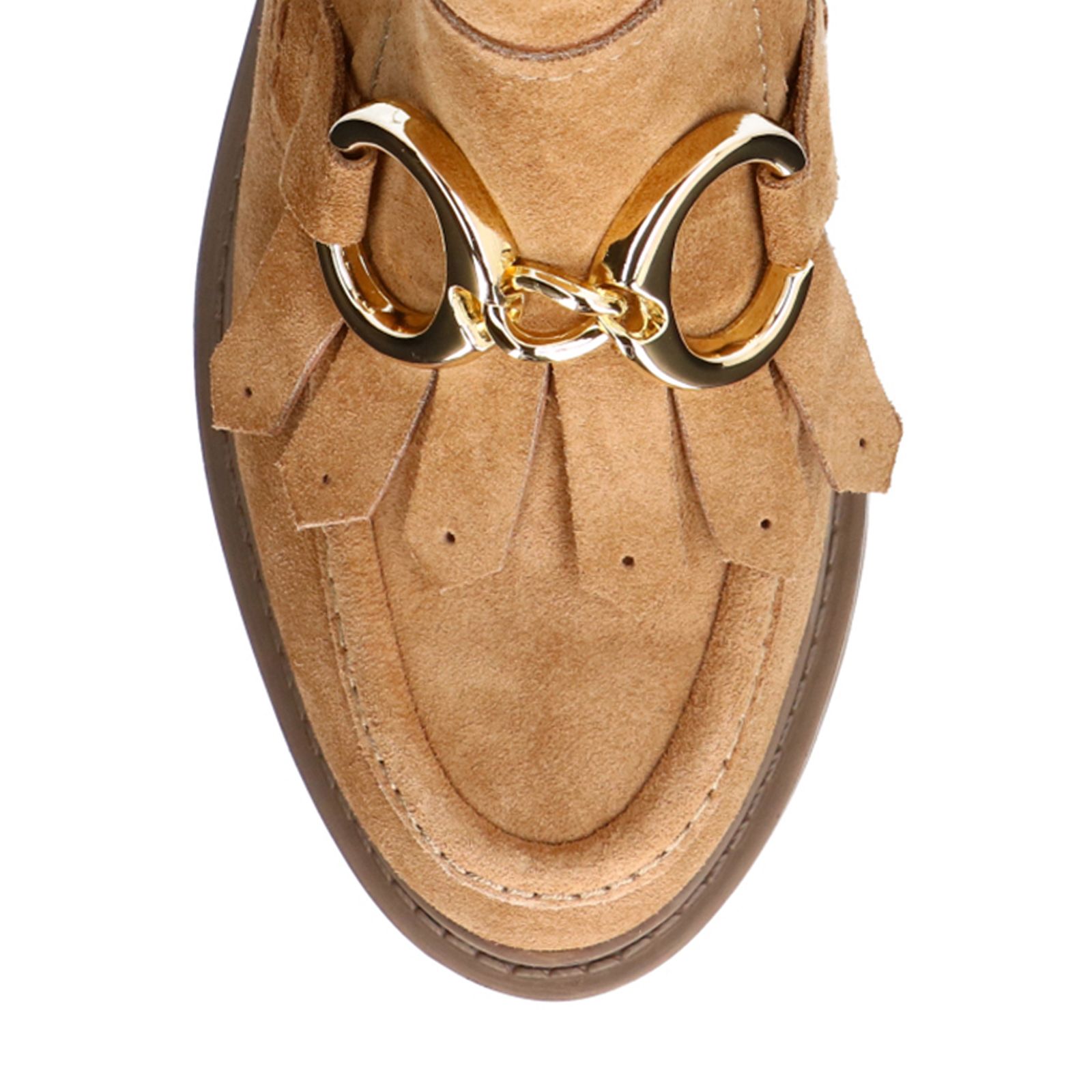 Cognacfarbene Lederstiefeletten