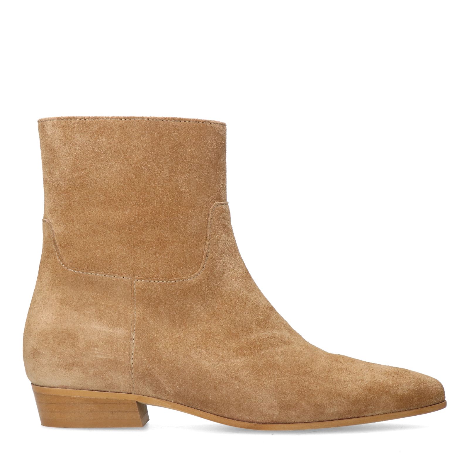 Beige suède chelsea boots