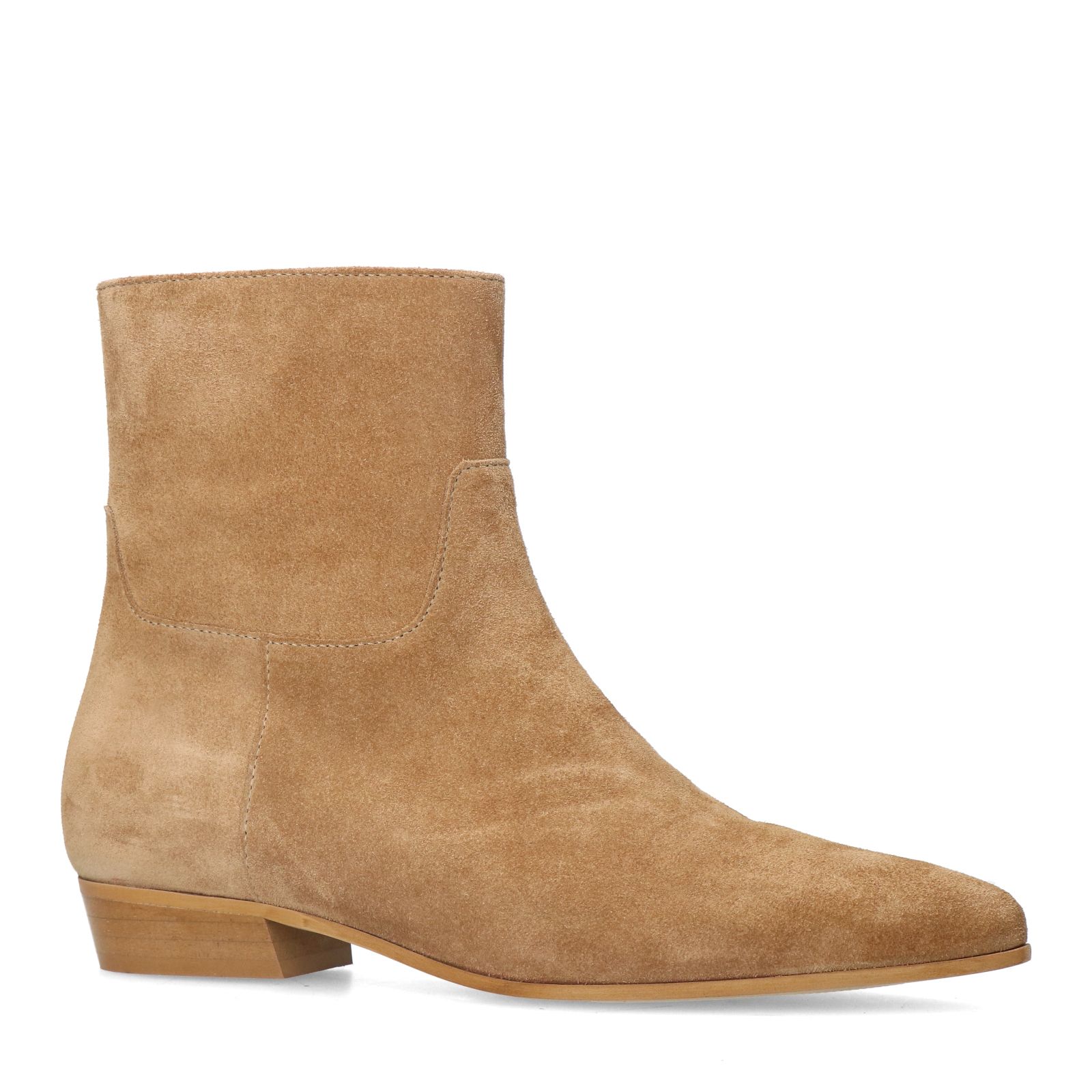 Beige suède chelsea boots