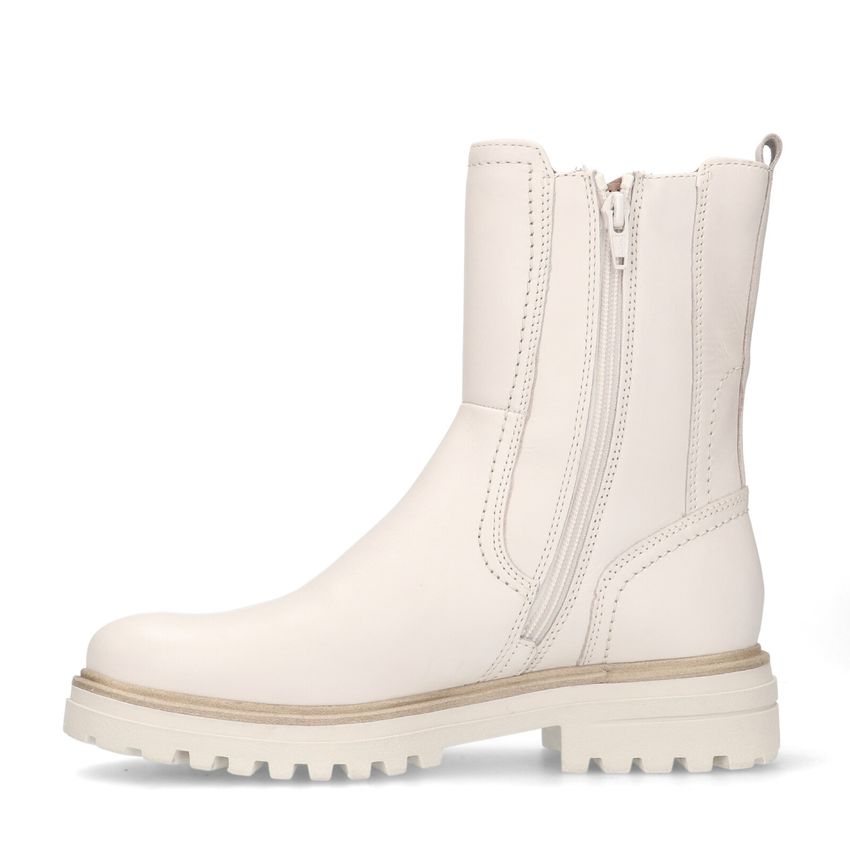 Beige leren chelsea boots