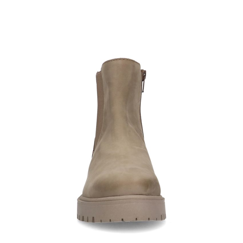 Taupe leren chelsea boots