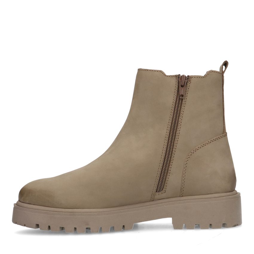 Taupe leren chelsea boots