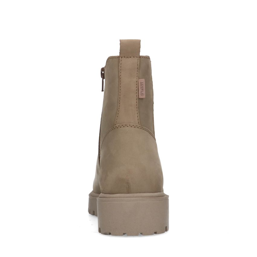 Taupe leren chelsea boots