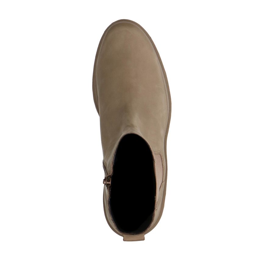 Taupe leren chelsea boots