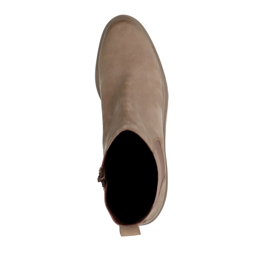 Taupe leren chelsea boots