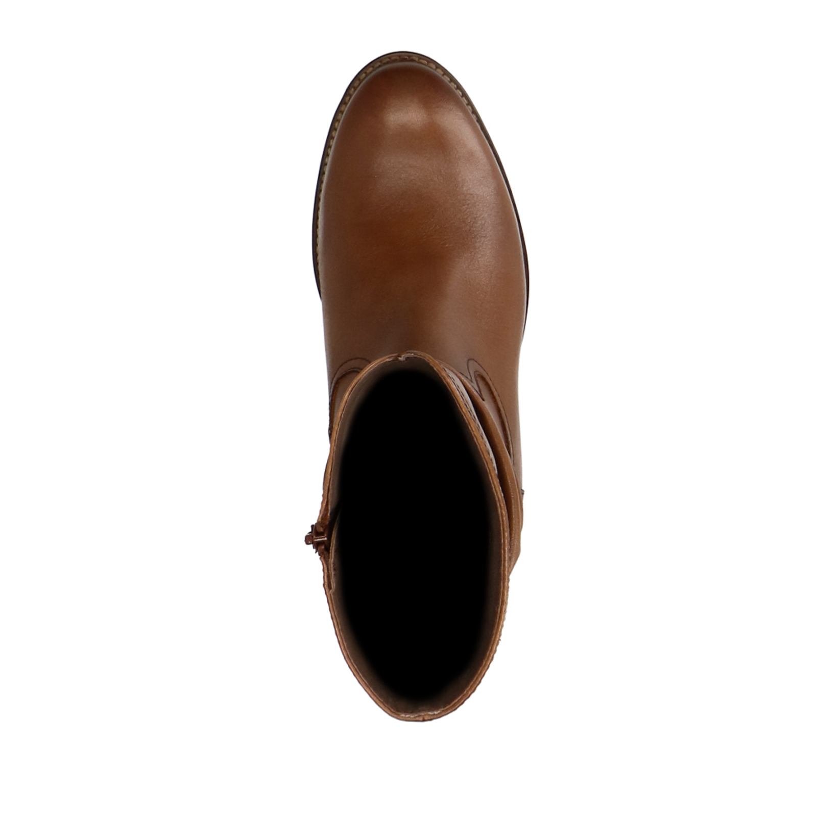 Cognacfarbene Lederstiefeletten | Stiefeletten | Manfield | Manfield
