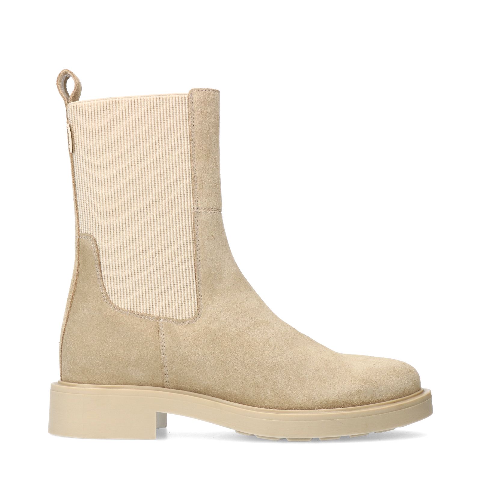 Beige suède chelsea boots