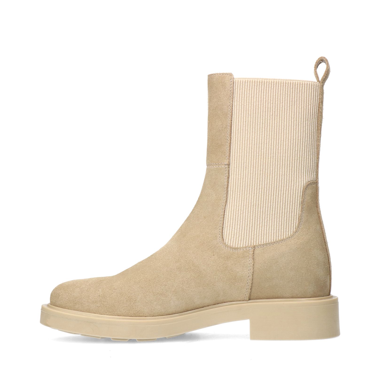 Beige suède chelsea boots
