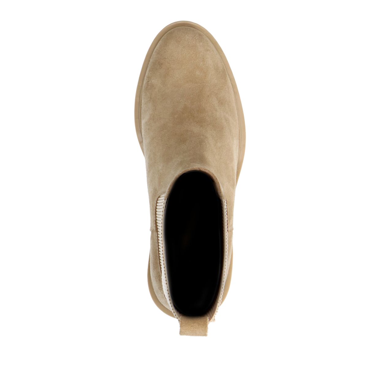 Beige suède chelsea boots