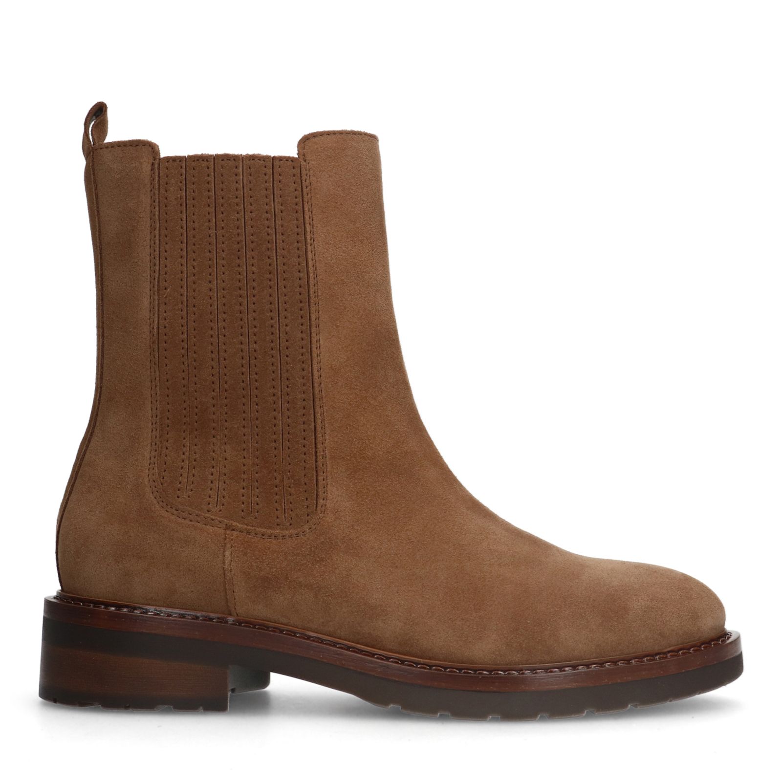 Beige suède chelsea boots
