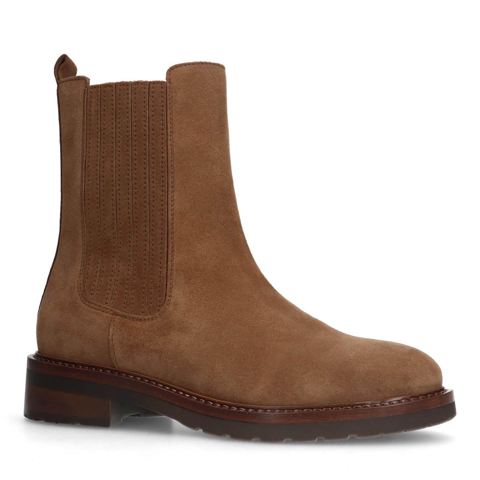 Beige suède chelsea boots