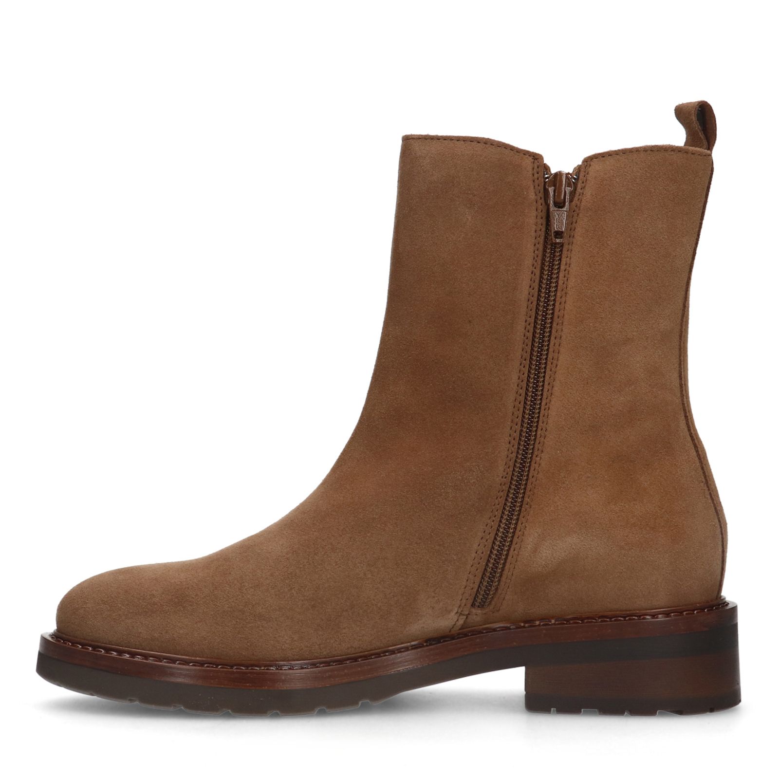 Beige suède chelsea boots