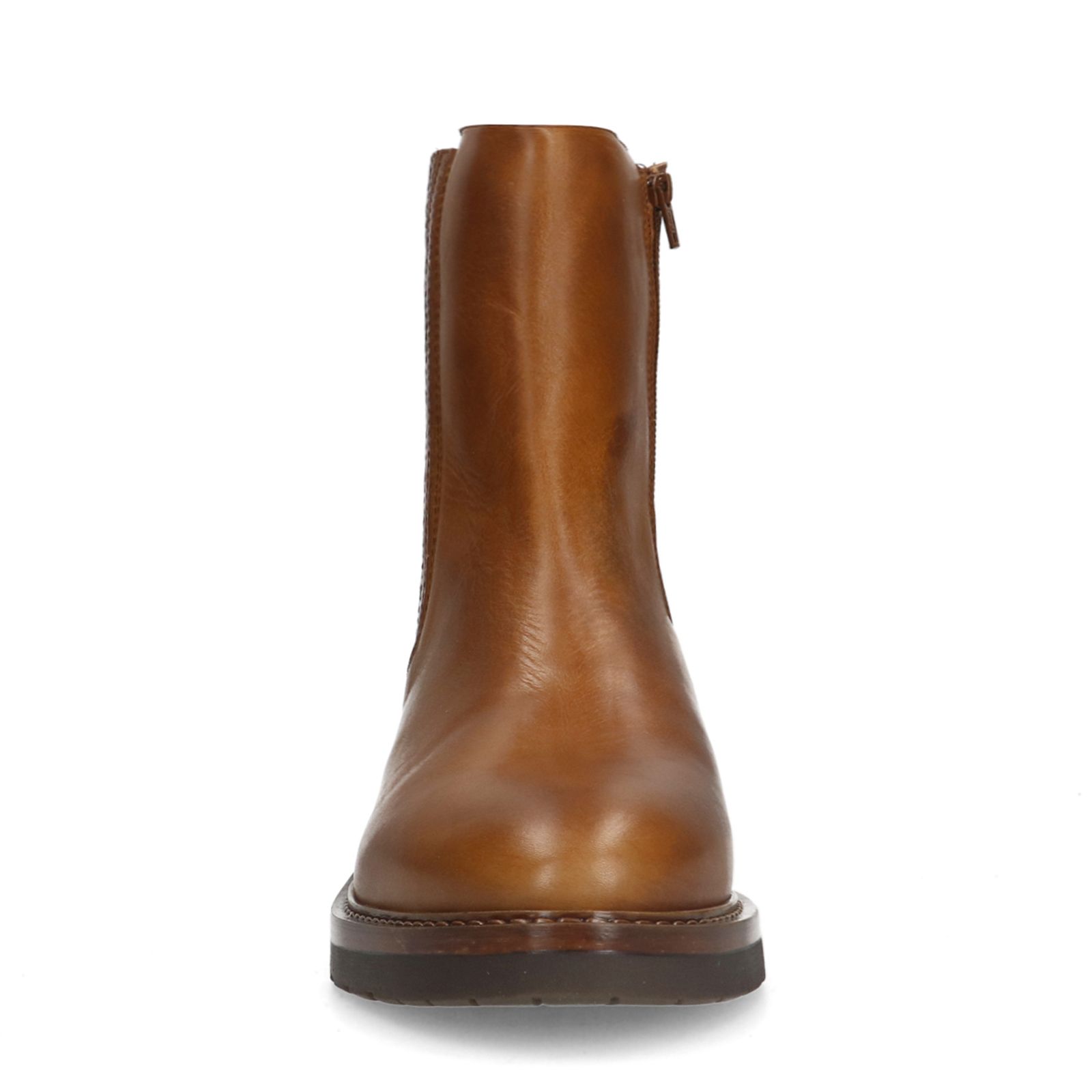 Cognac leren chelsea boots