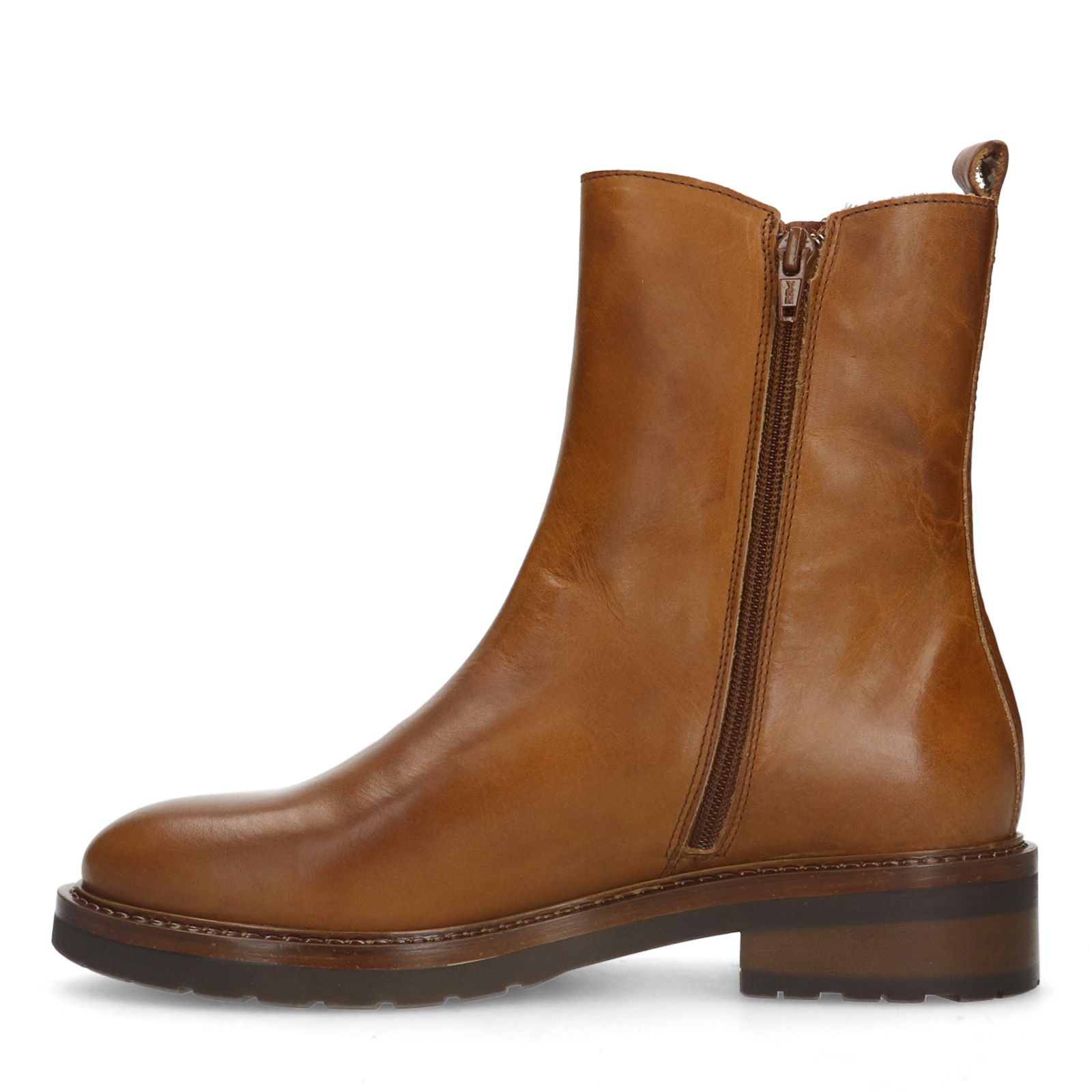 Cognac leren chelsea boots