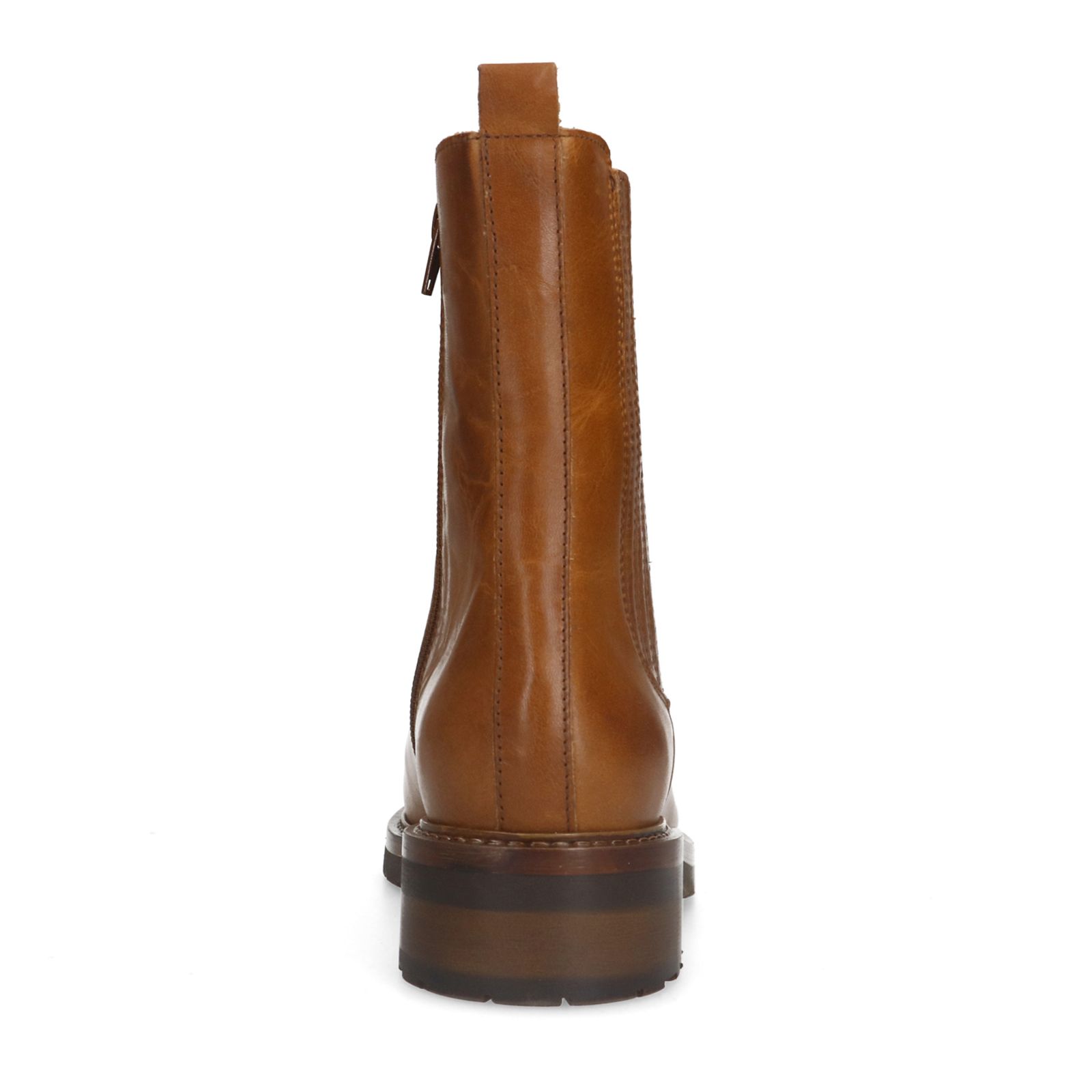 Cognac leren chelsea boots
