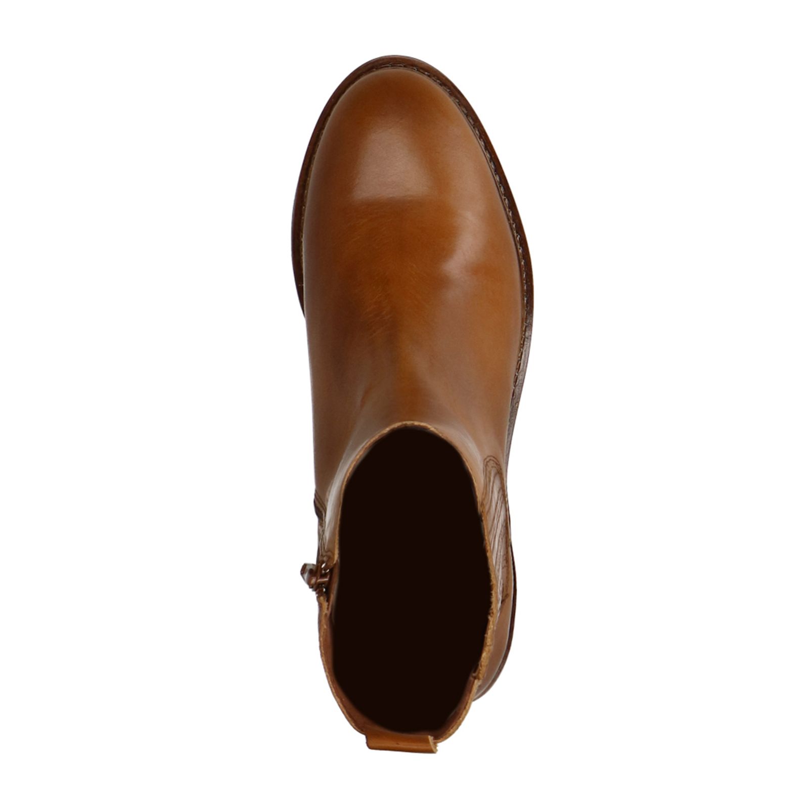 Cognac leren chelsea boots