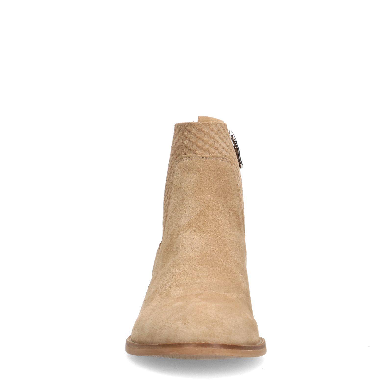 Beige suède enkellaarsjes