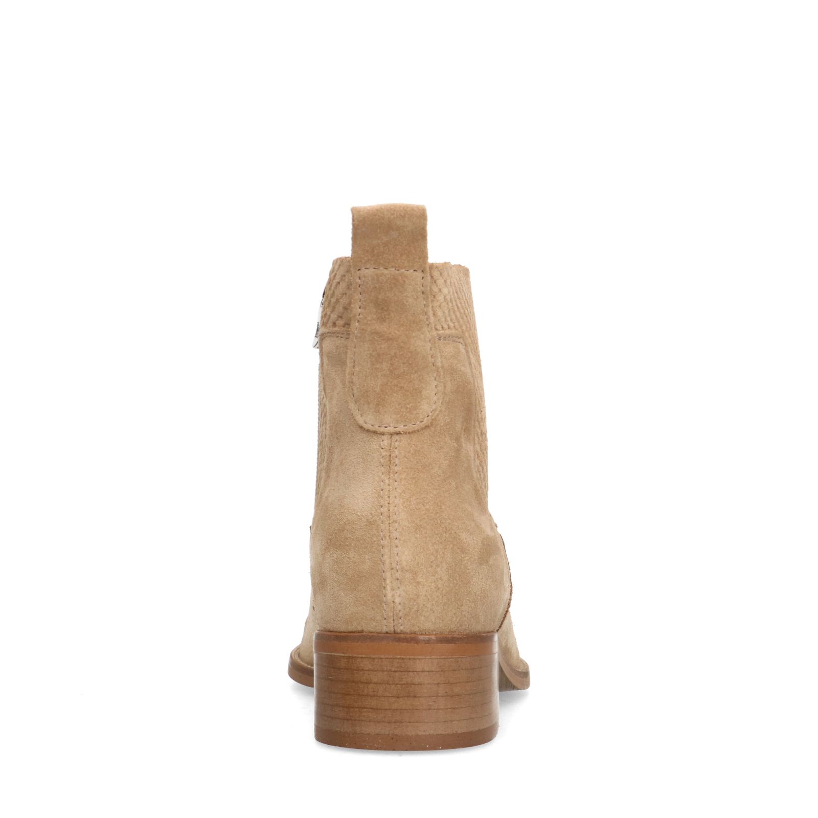 Beige suède enkellaarsjes