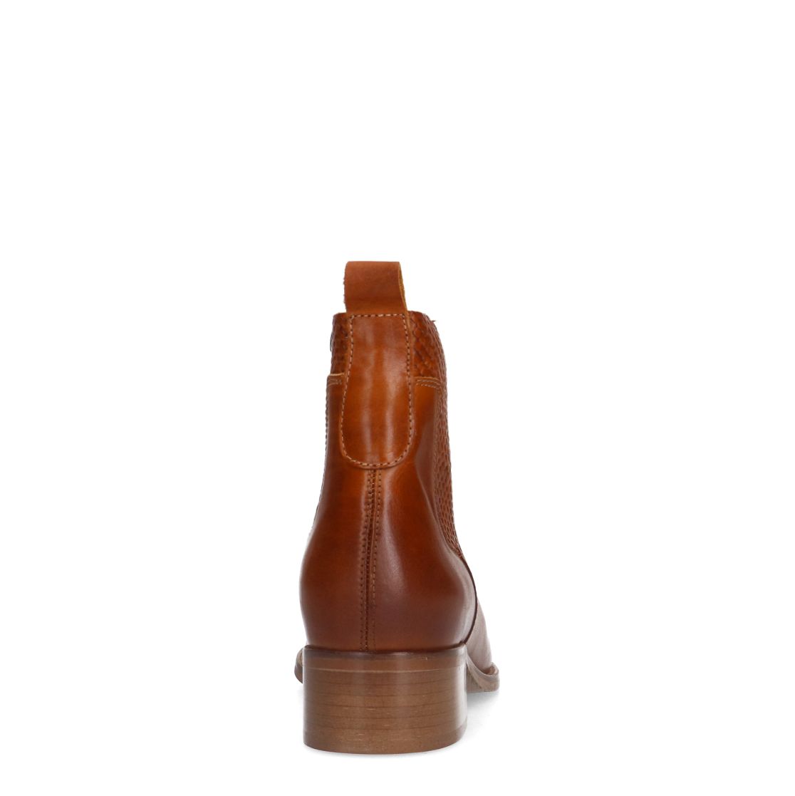 Cognacfarbene Lederstiefeletten