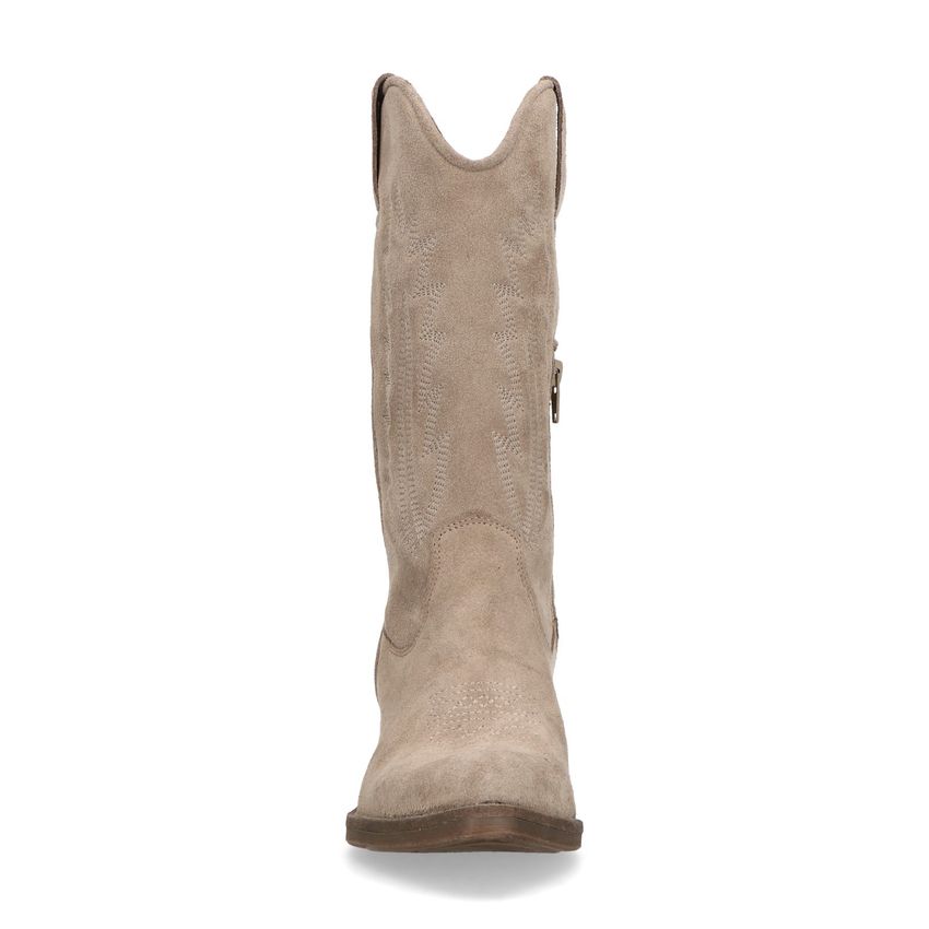 Taupe suède cowboylaarzen