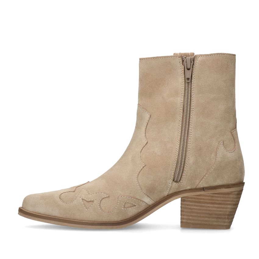 Beige suède cowboylaarzen