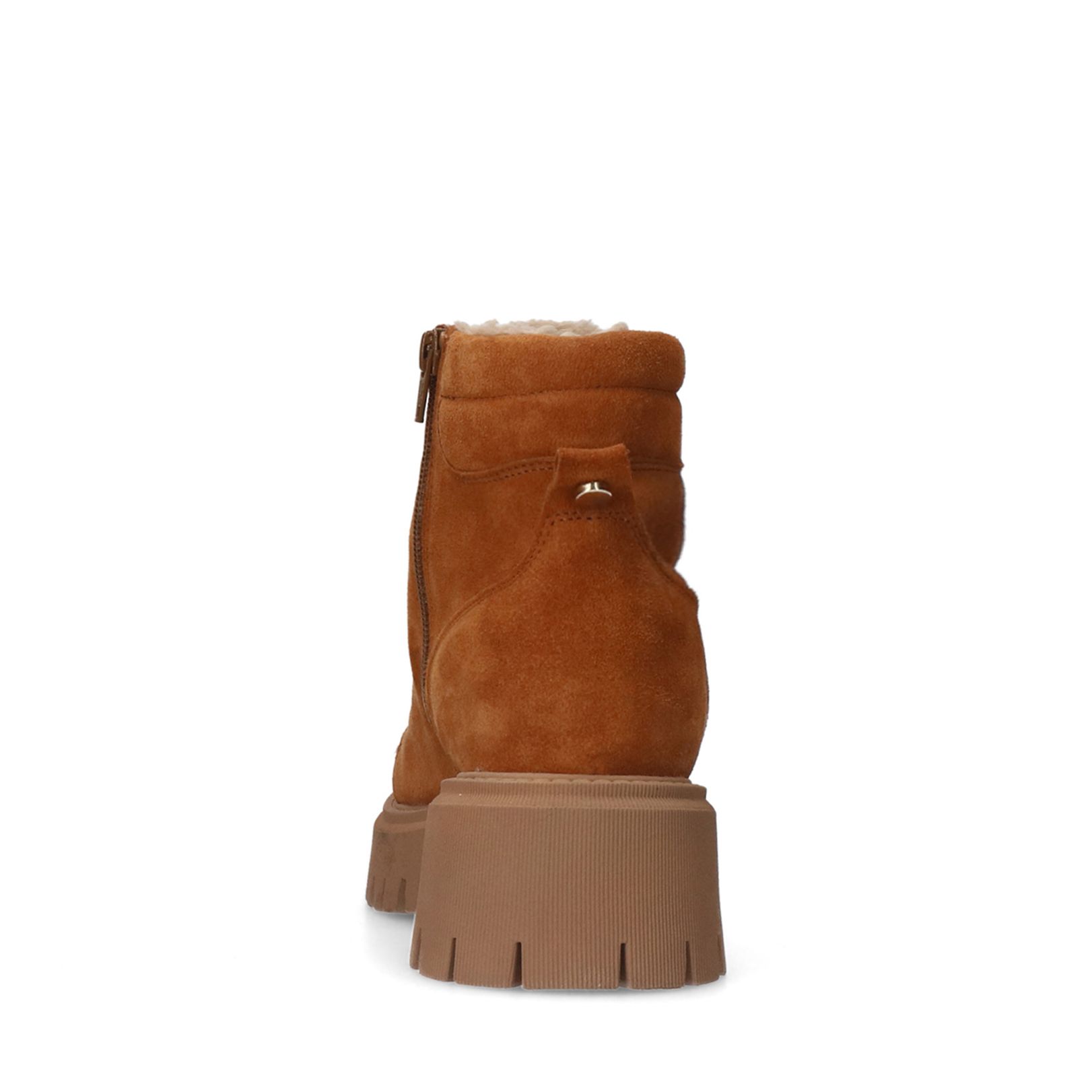 Beige suède veterlaarsjes