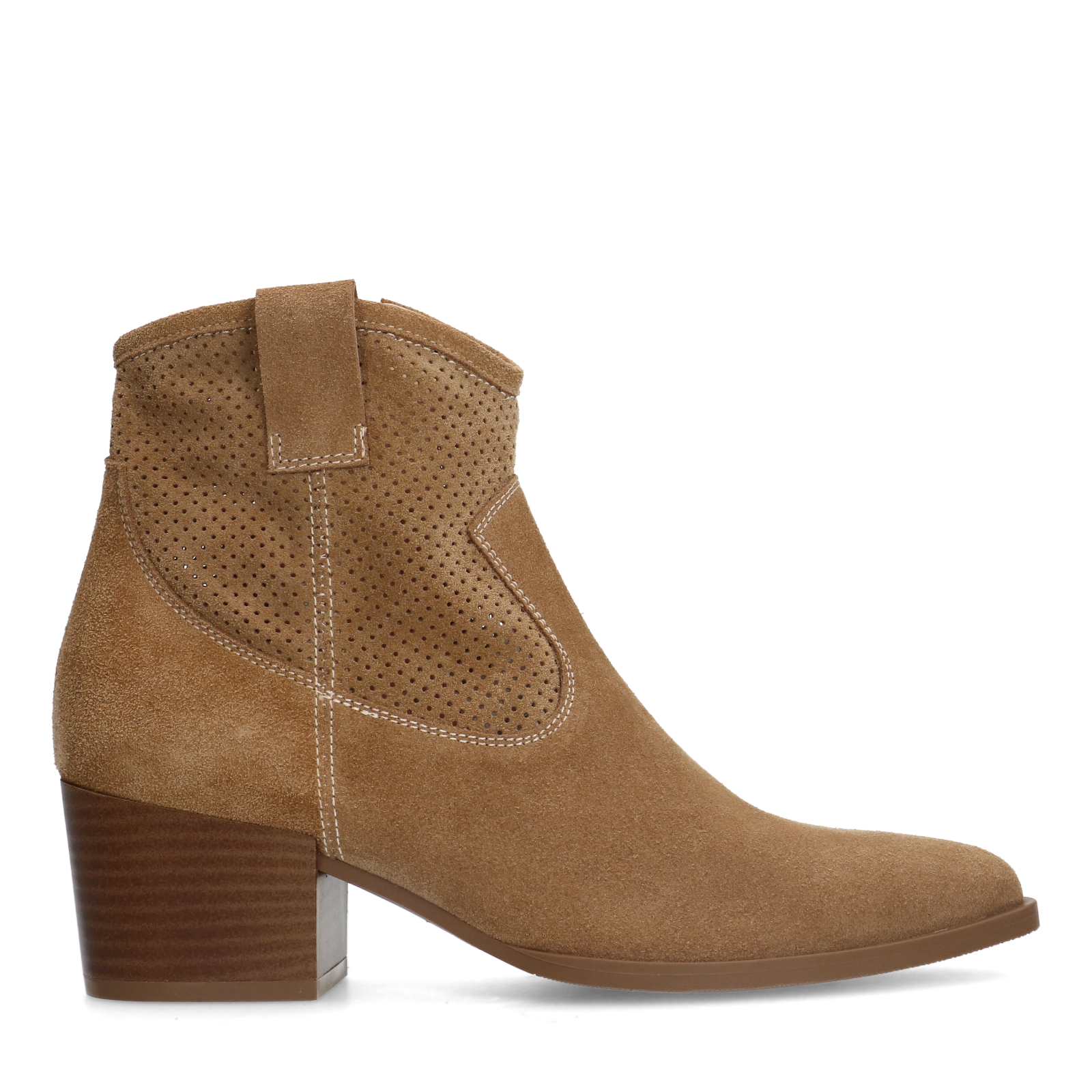 Braune Veloursleder-Stiefeletten | Stiefeletten | Manfield | Manfield 