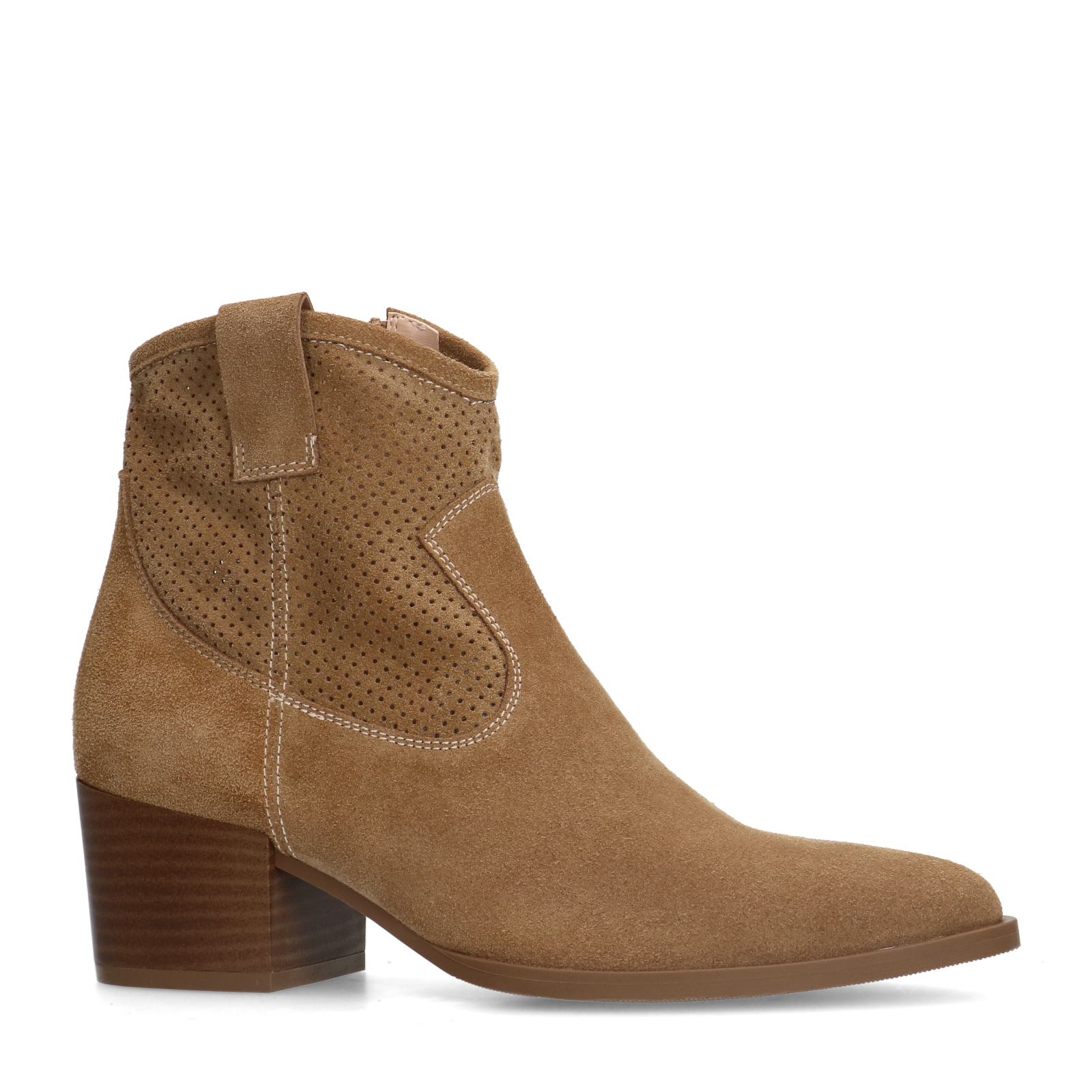 Braune Veloursleder-Stiefeletten | Stiefeletten | Manfield | Manfield