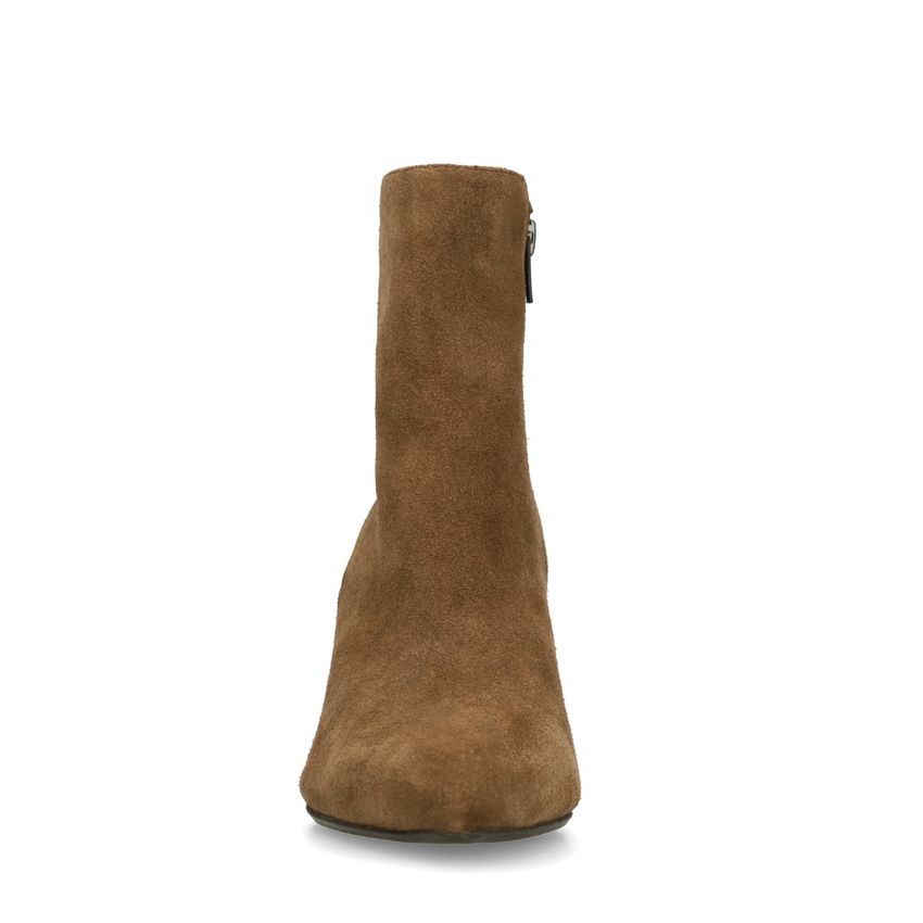 Taupe suède enkellaarsjes