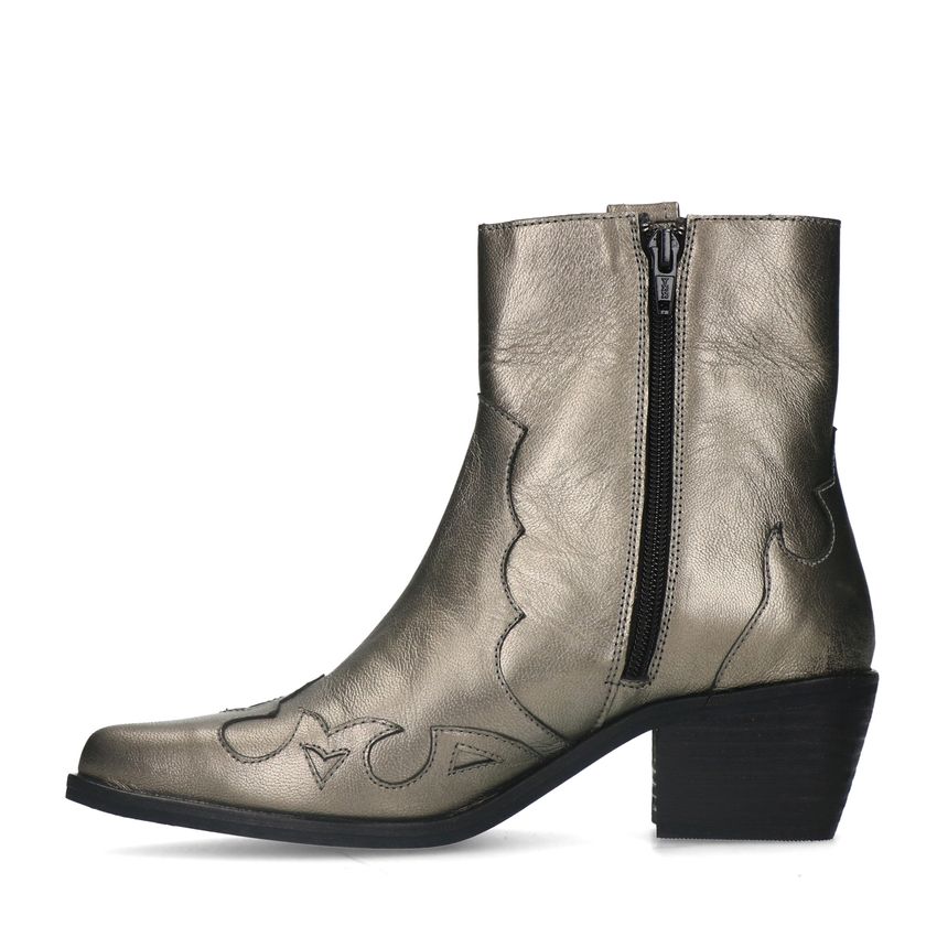 Goudkleurige metallic leren cowboy laarzen