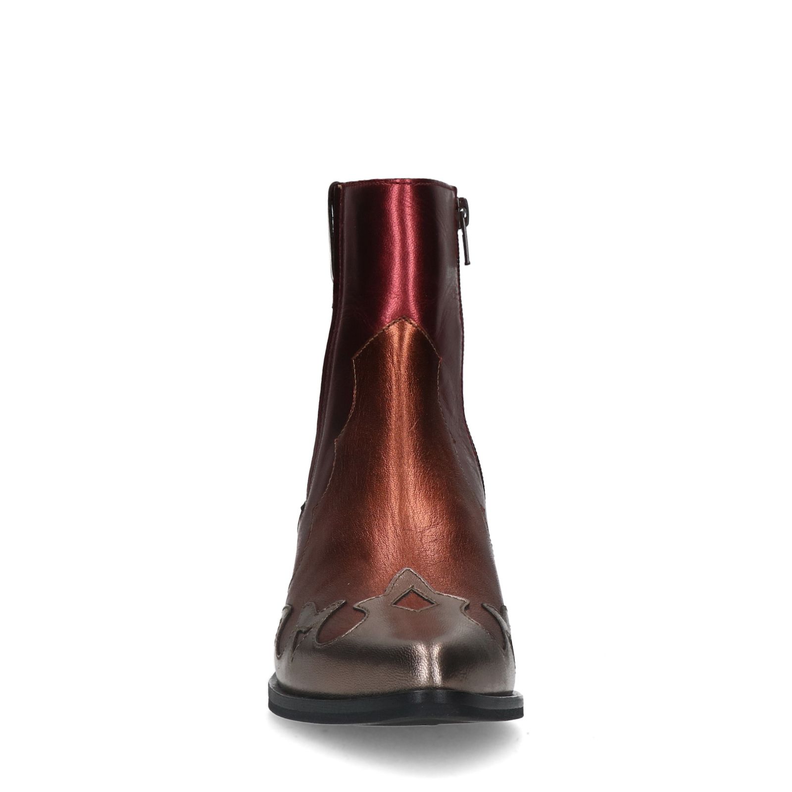 Bruine metallic leren cowboy laarzen