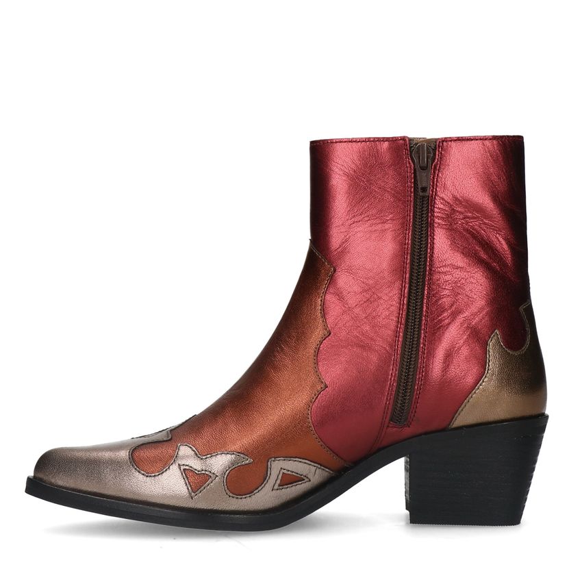 Bruine metallic leren cowboy laarzen