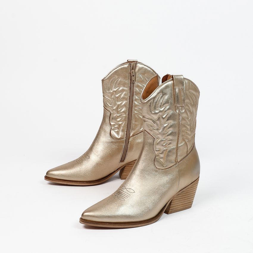 Gouden metallic cowboy laarzen