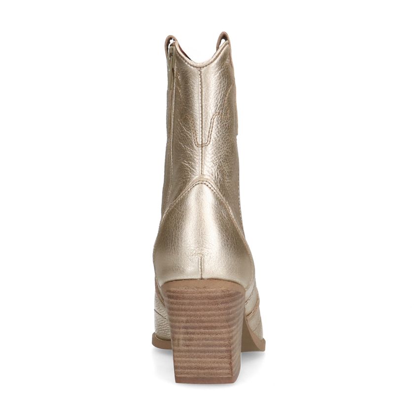 Goldfarbene Cowboystiefel aus Leder