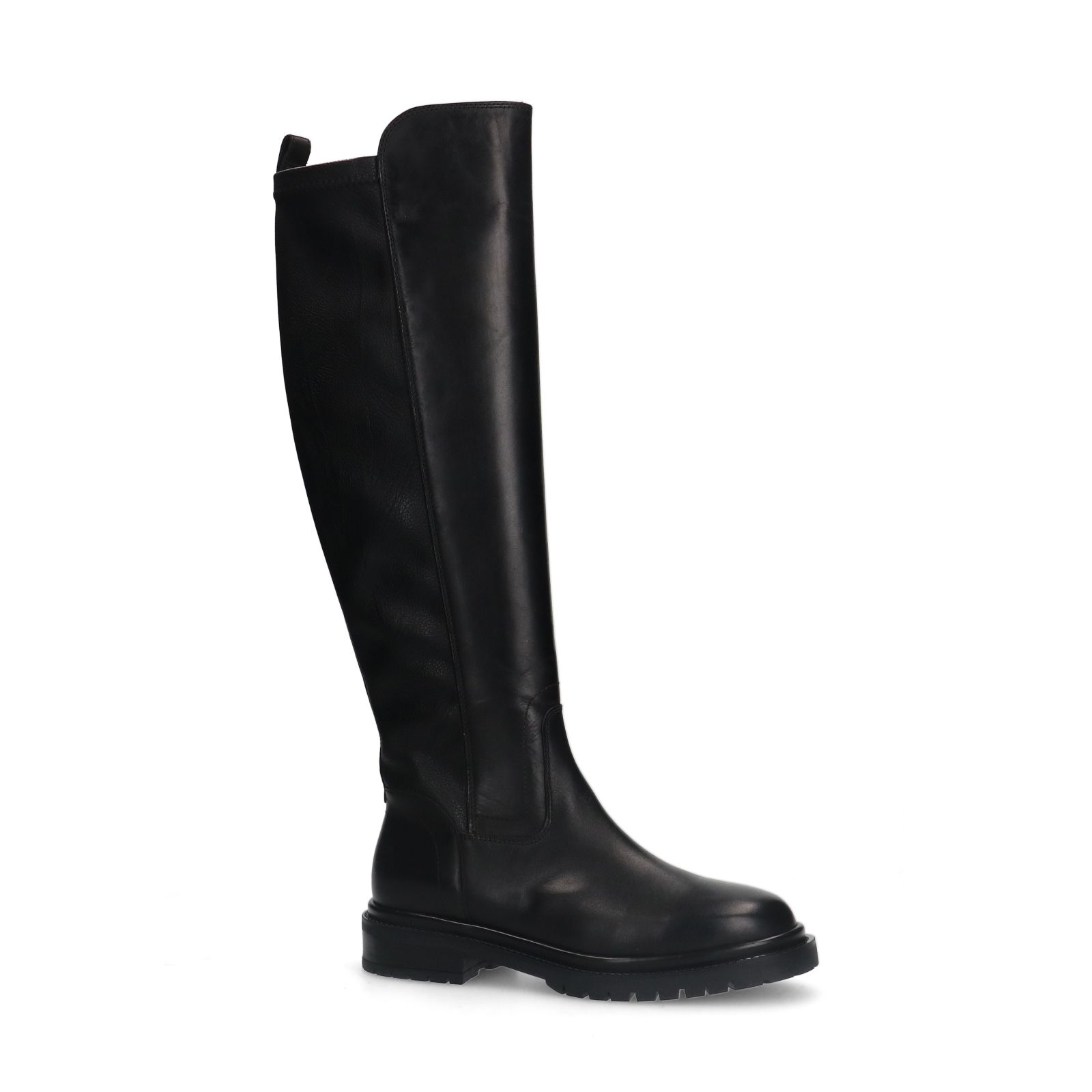 Schwarze Lederstiefel
