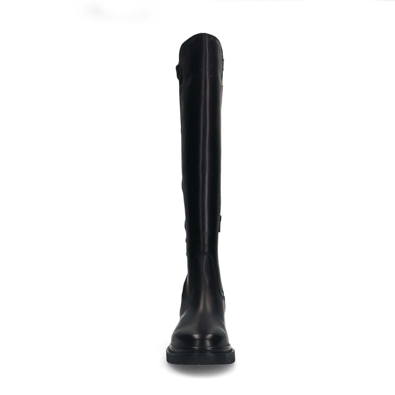 Schwarze Lederstiefel