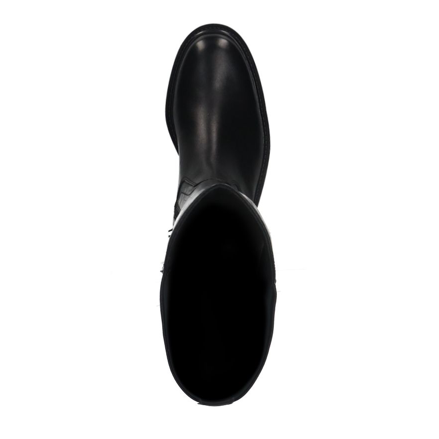 Schwarze Lederstiefel