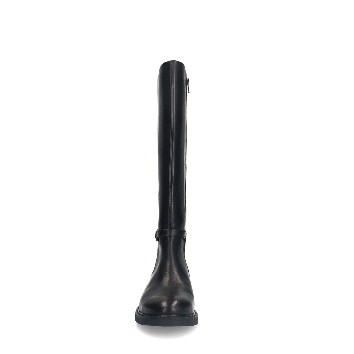 Zwarte leren hoge laarzen